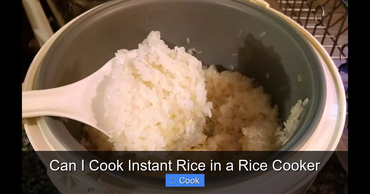 Can I Cook Instant Rice in a Rice Cooker