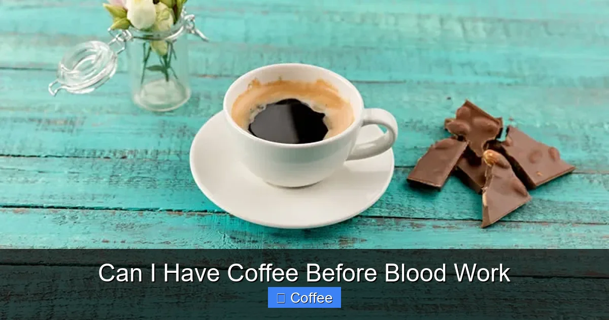 Can I Have Coffee Before Blood Work