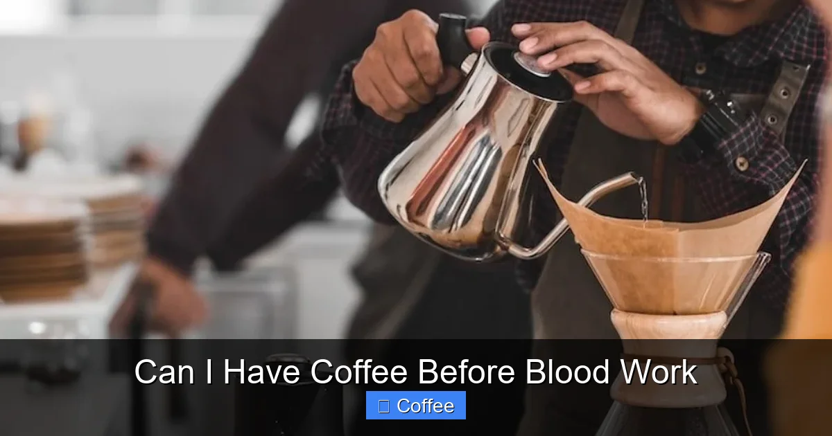 Can I Have Coffee Before Blood Work