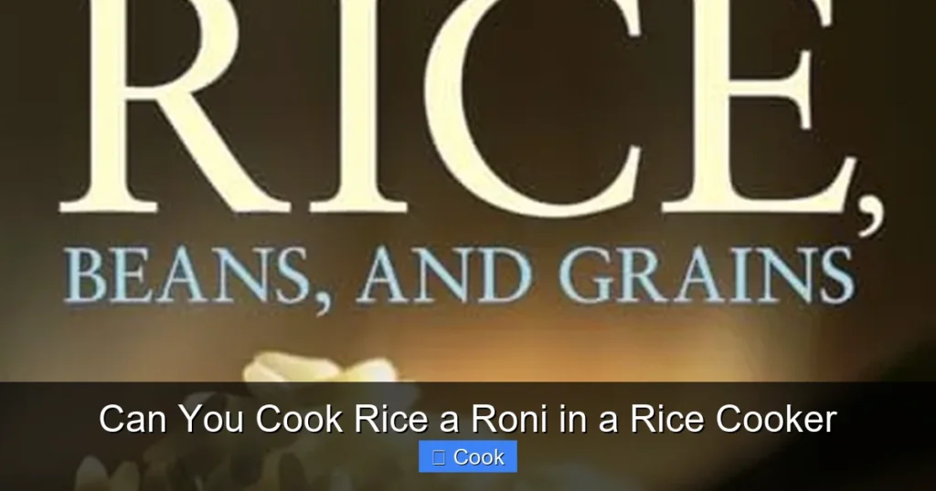 Can You Cook Rice a Roni in a Rice Cooker
