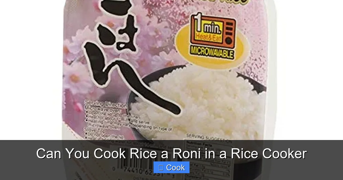 Can You Cook Rice a Roni in a Rice Cooker