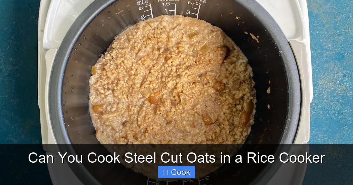 Can You Cook Steel Cut Oats in a Rice Cooker