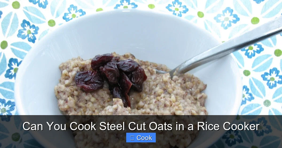 Can You Cook Steel Cut Oats in a Rice Cooker