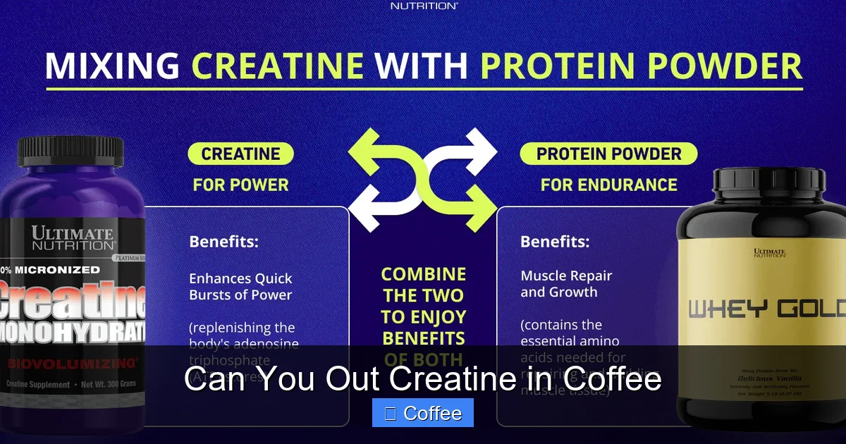 Can You Out Creatine in Coffee