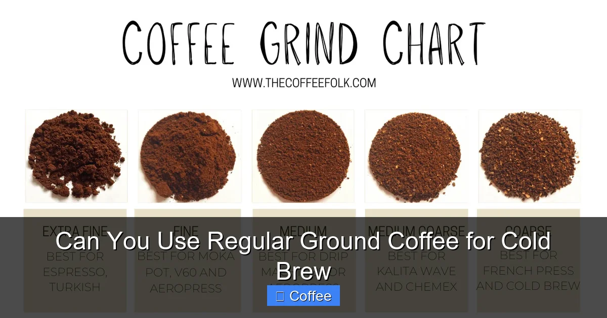 Can You Use Regular Ground Coffee for Cold Brew