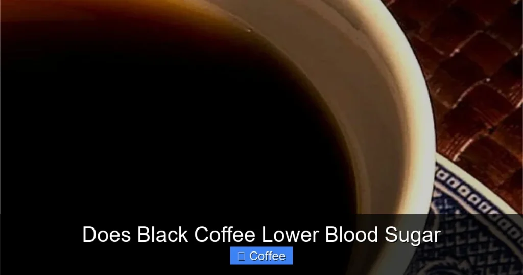 Does Black Coffee Lower Blood Sugar