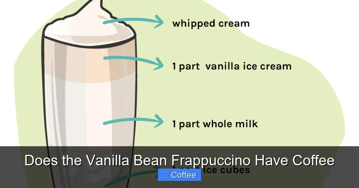 Does the Vanilla Bean Frappuccino Have Coffee