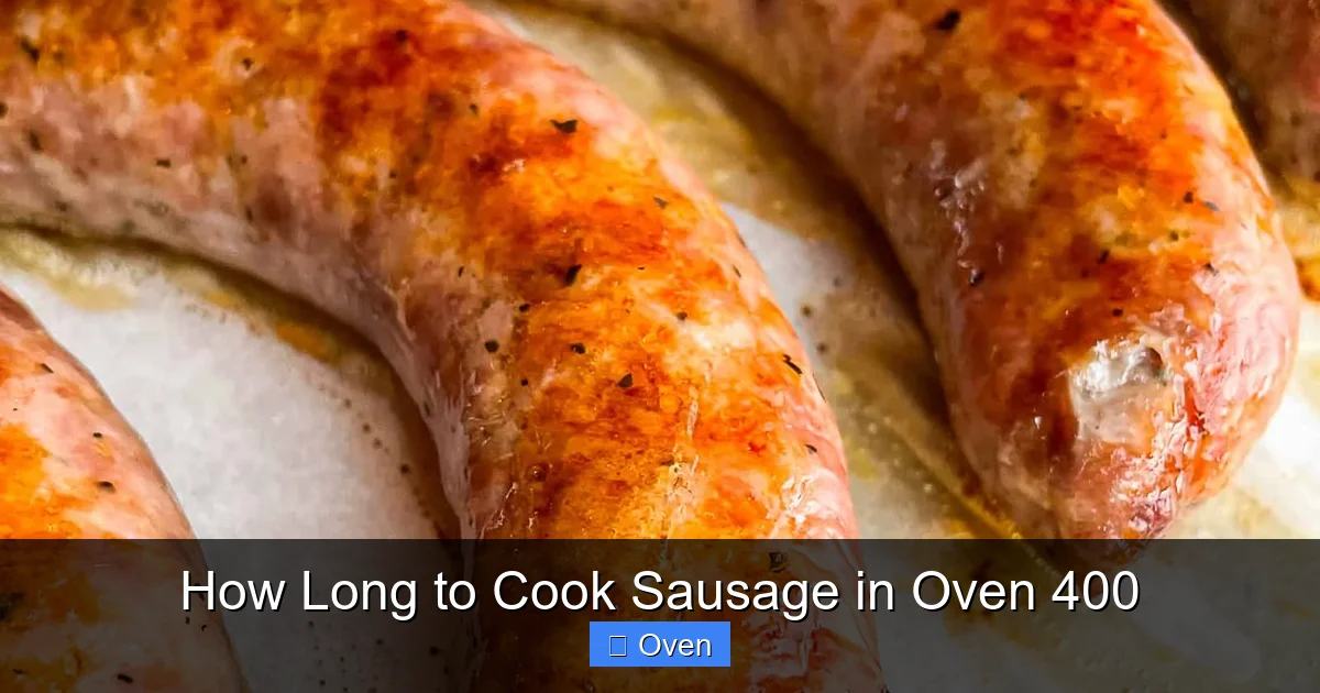 How Long to Cook Sausage in Oven 400