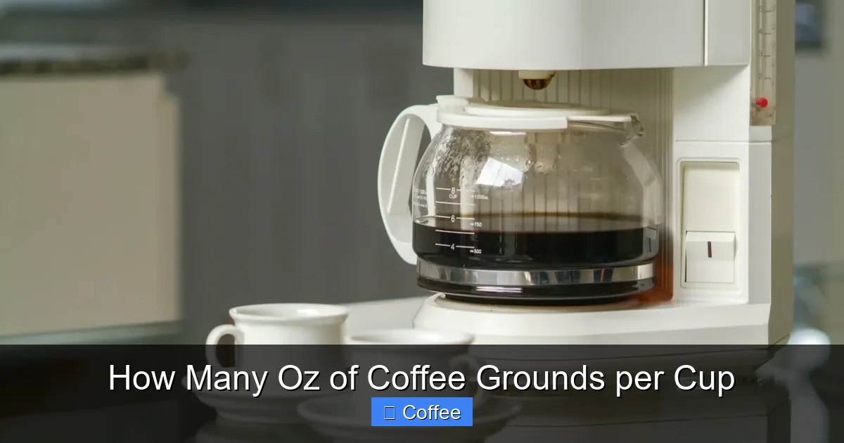How Many Oz of Coffee Grounds per Cup