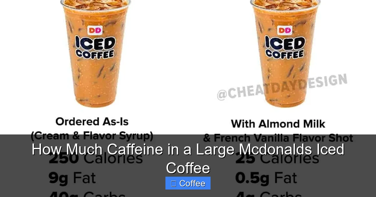 How Much Caffeine in a Large Mcdonalds Iced Coffee