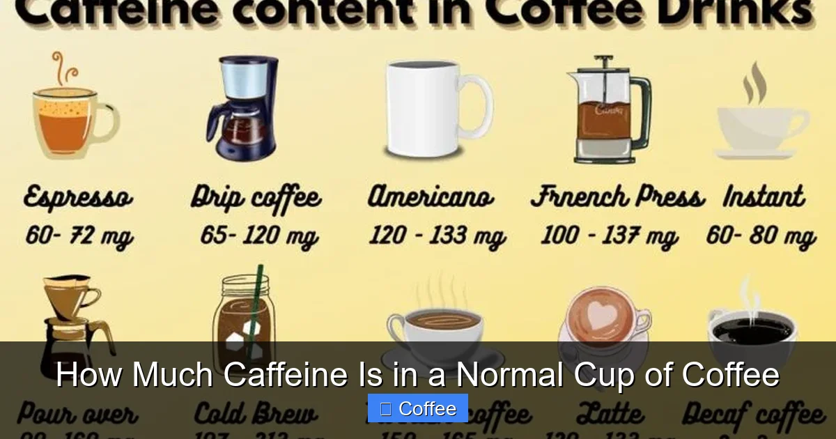 How Much Caffeine Is in a Normal Cup of Coffee