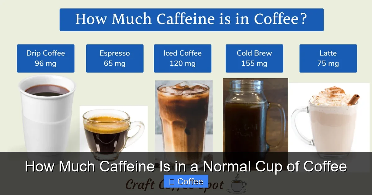 How Much Caffeine Is in a Normal Cup of Coffee