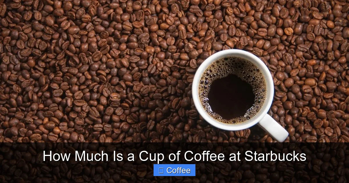 How Much Is a Cup of Coffee at Starbucks
