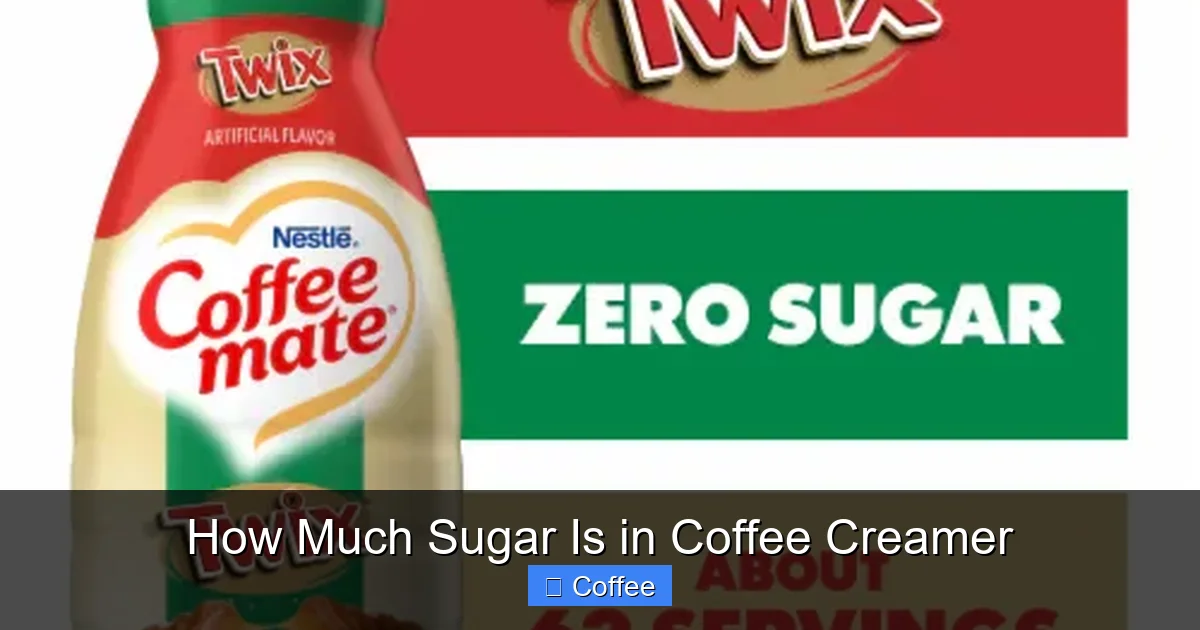How Much Sugar Is in Coffee Creamer