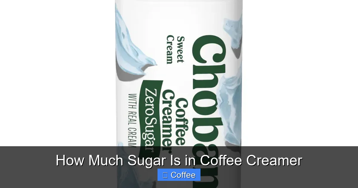 How Much Sugar Is in Coffee Creamer
