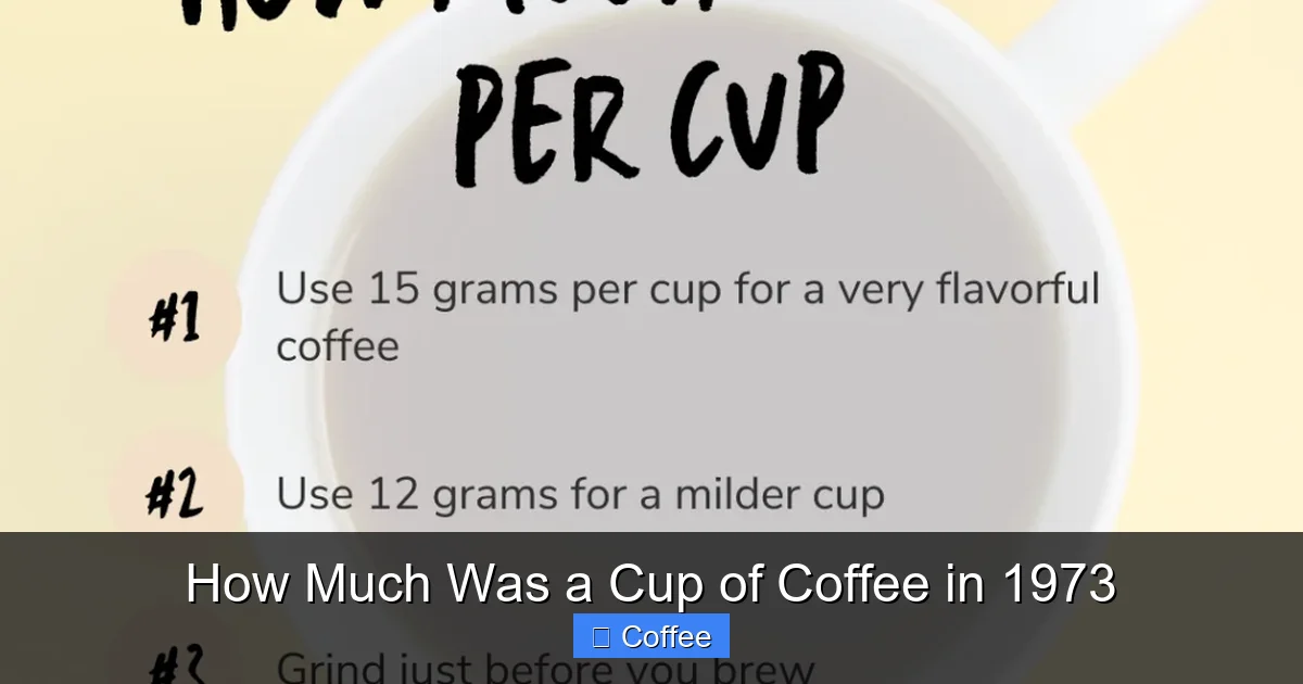 How Much Was a Cup of Coffee in 1973