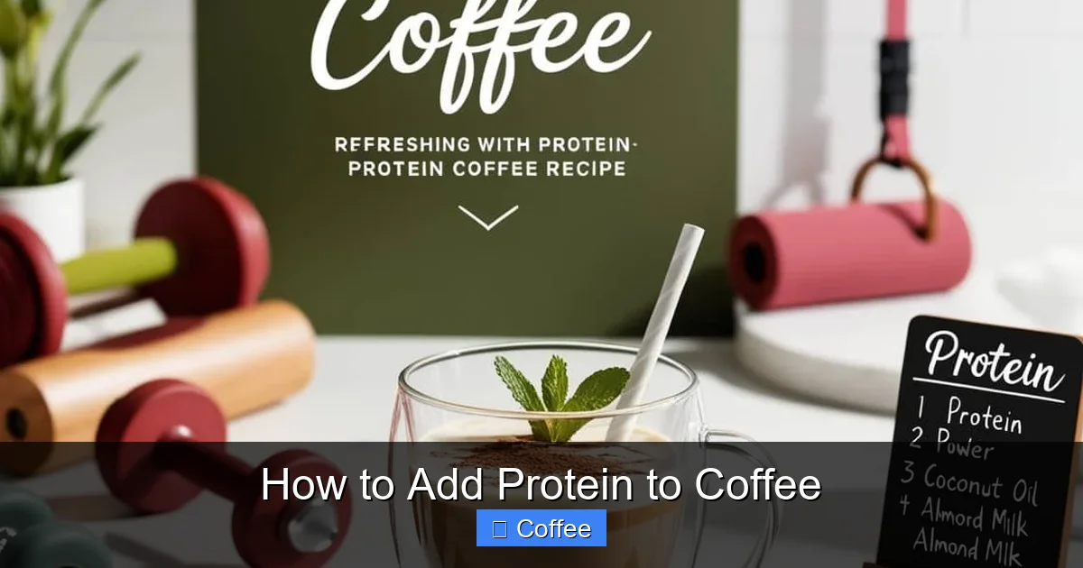 How to Add Protein to Coffee
