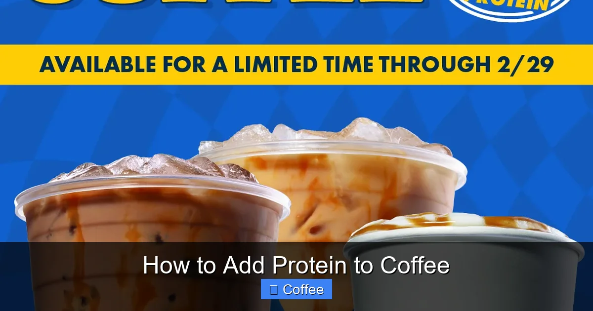 How to Add Protein to Coffee
