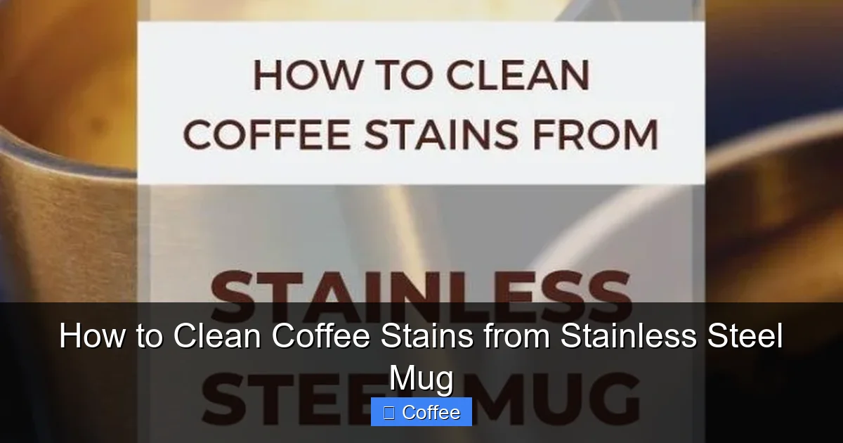 How to Clean Coffee Stains from Stainless Steel Mug