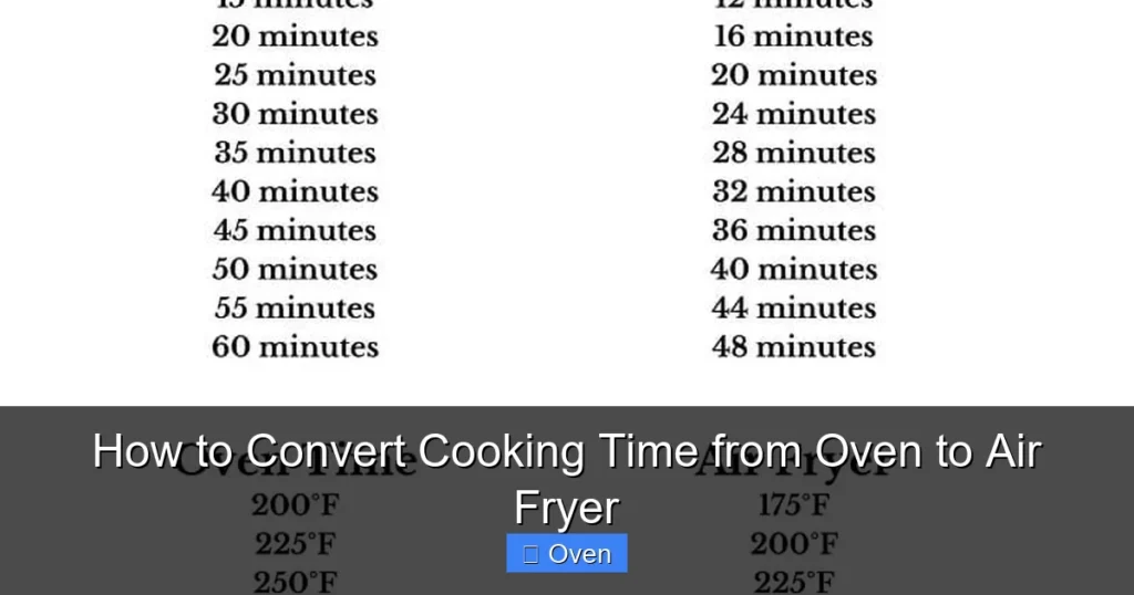 How to Convert Cooking Time from Oven to Air Fryer
