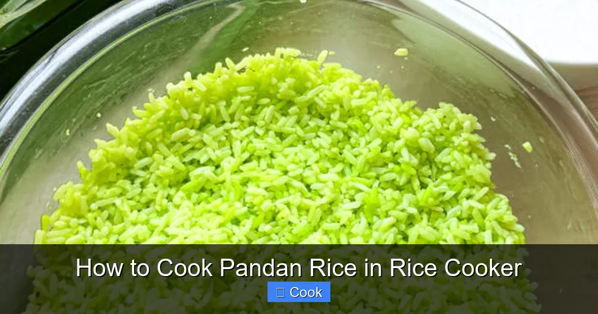 How to Cook Pandan Rice in Rice Cooker