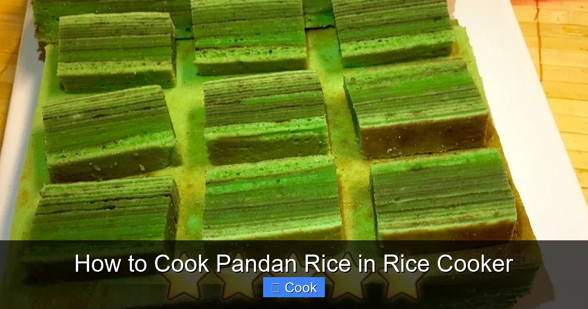 How to Cook Pandan Rice in Rice Cooker