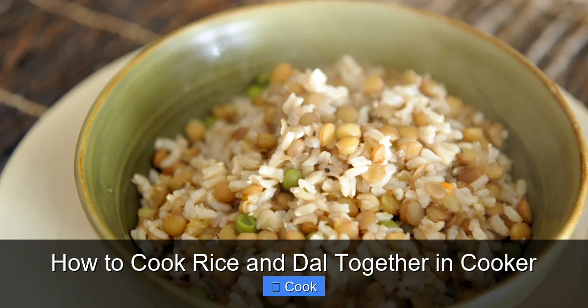 How to Cook Rice and Dal Together in Cooker