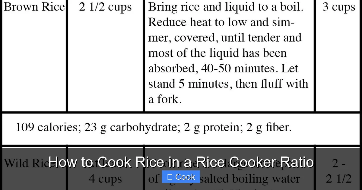 How to Cook Rice in a Rice Cooker Ratio