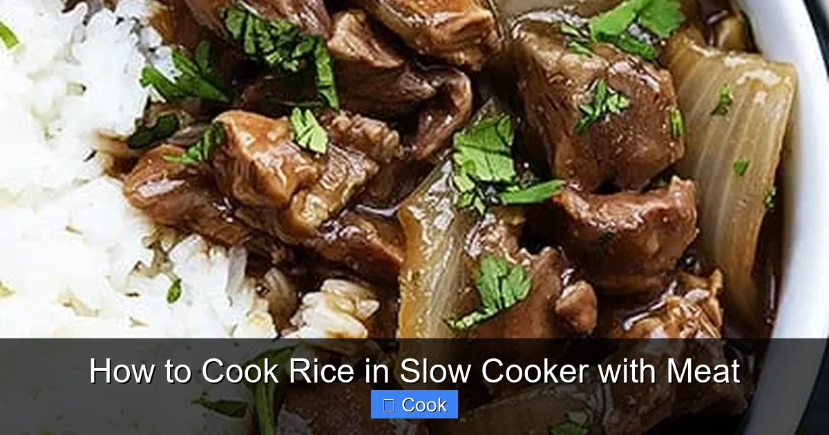 How to Cook Rice in Slow Cooker with Meat