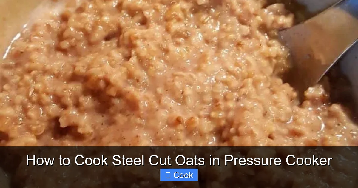 How to Cook Steel Cut Oats in Pressure Cooker