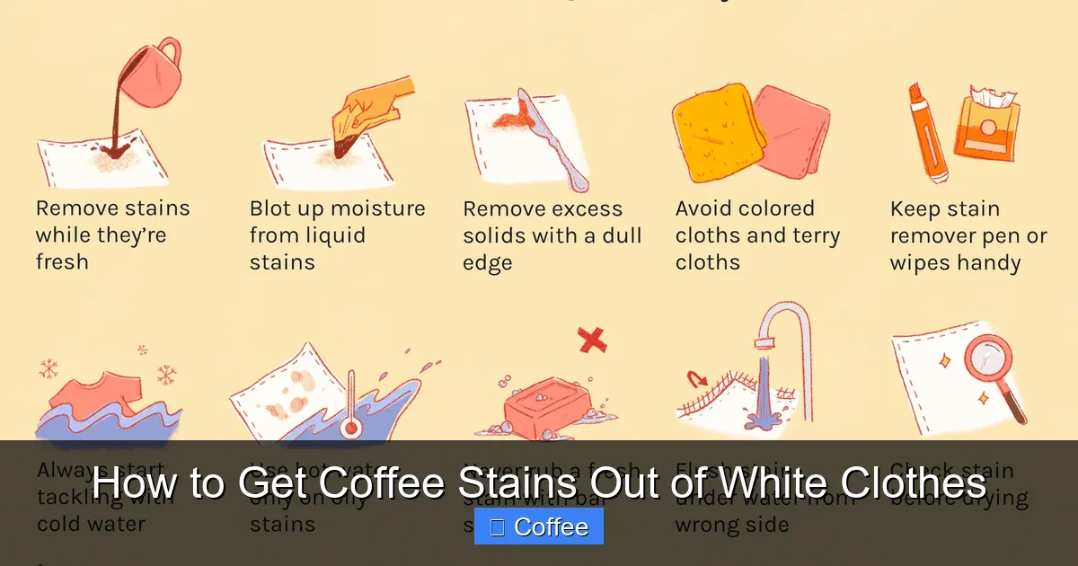 How to Get Coffee Stains Out of White Clothes