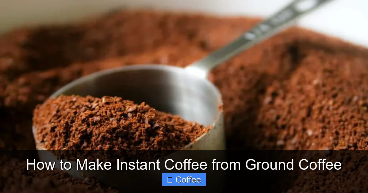 How to Make Instant Coffee from Ground Coffee