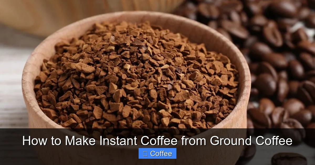 How to Make Instant Coffee from Ground Coffee