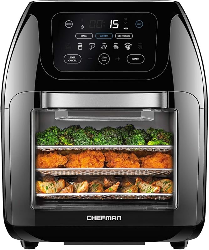 Chefman Digital Air Fryer Oven: 10-Quart Capacity with Rotisserie and 