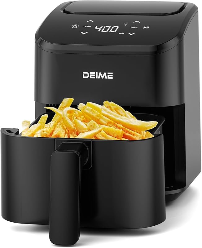 DEIME 3 Quart Digital Air Fryer for Baking, Roasting and Reheating wit