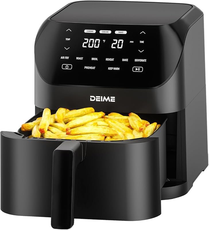 6.2-Quart Air Fryer Oven with 8 Presets, Digital Screen, and Visual Co