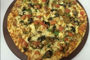 cheesey paneer pizza